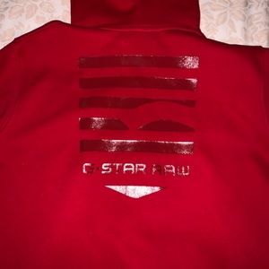 Red G-Star Hoodie *Graphic 34 Core Hooded Sweat*